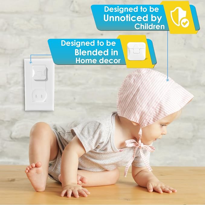 Babepai Outlet Covers Baby Proofing 55-Pack White, Child Proof Electrical Protector Safety Baby Safety Plug Covers
