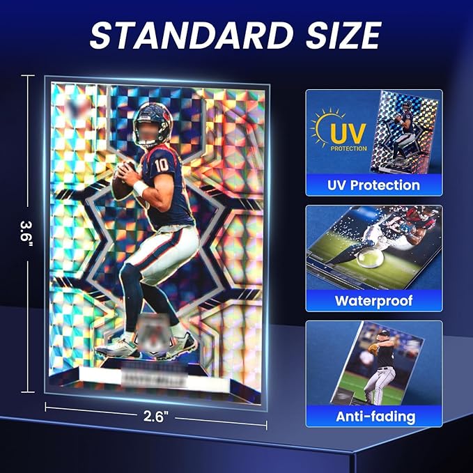 1200ct Clear Card Sleeves for Trading Cards, Baseball Sports Soft Sleeves, Ultra Soft Plastic Card Protector Sleeve for Football, MTG, PKM, Game, Standard Cards
