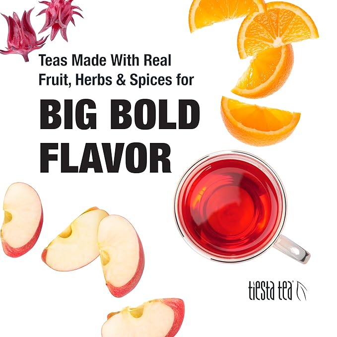 Tiesta Tea - Orange Tango, Loose Leaf, Orange Hibiscus Herbal Tea, Premium Non-Caffeinated Fruit Blend, Makes Hot or Iced & Up to 50 Cups, 4oz Refillable Tin