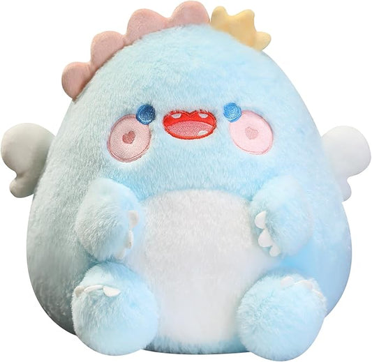 MUPI Cute Dragon Plush Toy Kawaii Stuffed Animals Soft Dinosaur Plush Pillows for Girls Boys Kids Adults, Blue (11 Inch)
