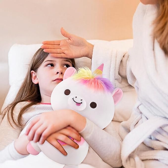 Achwishap Get Well Soon Unicorn Plush Stuffed Animal,Soft Get Well Soon Gifts for Kids Girls Adults-14” Kawaii Unicorn Plush Toy Pillow,Cute Plushies Doughnut Decoration Feel Better Gifts