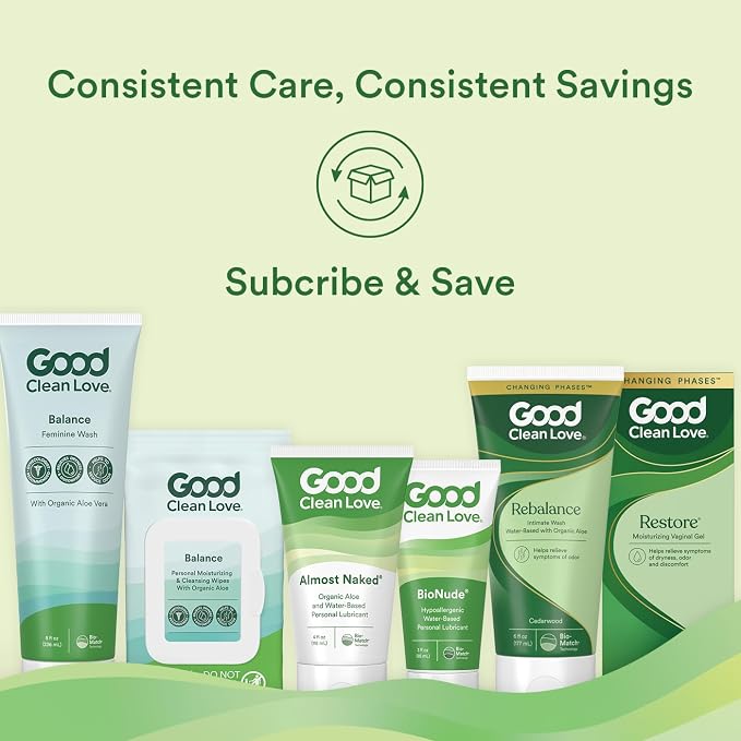 Good Clean Love Balance Feminine Wash, Gentle, pH-Balanced, 8 Oz (2-Pack) | Ph-Balanced Vaginal Cleanser With Natural Ingredients. Gentle Feminine Care. Reduces Vaginal Dryness & Odor