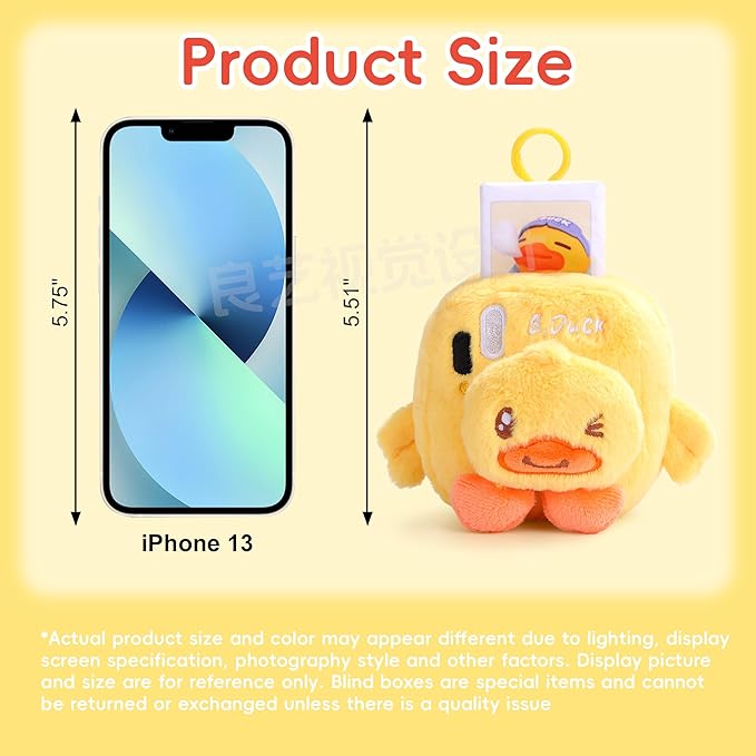 B.Duck 20th Anniversary Plush Collection, Mystery Blind Box Collectible Duck Toys, Limited Edition Gift Set (Single Box)