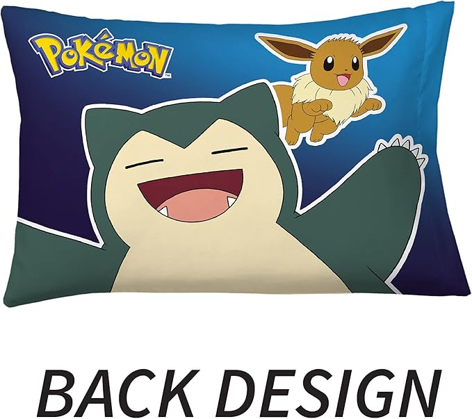 Pokémon Kids Bedding Super Soft Microfiber Reversible Pillowcase, 20 in x 30 in, (Officially Licensed Product) by Franco