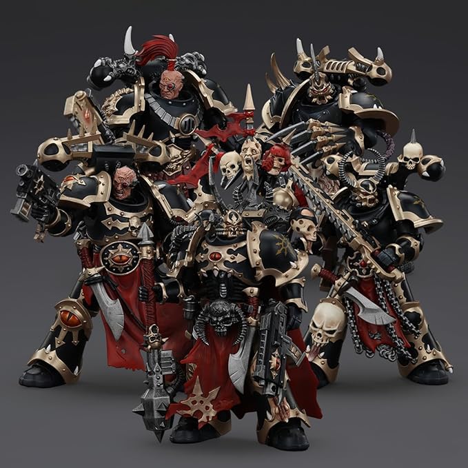 JOYTOY Warhammer The Horus Heresy 1:18 Action Figure Chaos Space Marines Black Legion Chosen 5PCS Collection Model Birthday Gifts