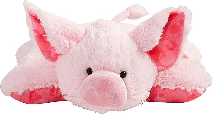 Pillow Pets Sweet Scented Bubble Gum Piggy, Stuffed Animal Pig Plush Toy, Pink