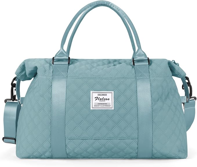 Travel Duffel Bag, Carry On Overnight Weekender Bags for Women | Travel Bag with Wet Pocket & Trolley Sleeve, For Spirit Airlines 18x14x8 Personal Item Bag