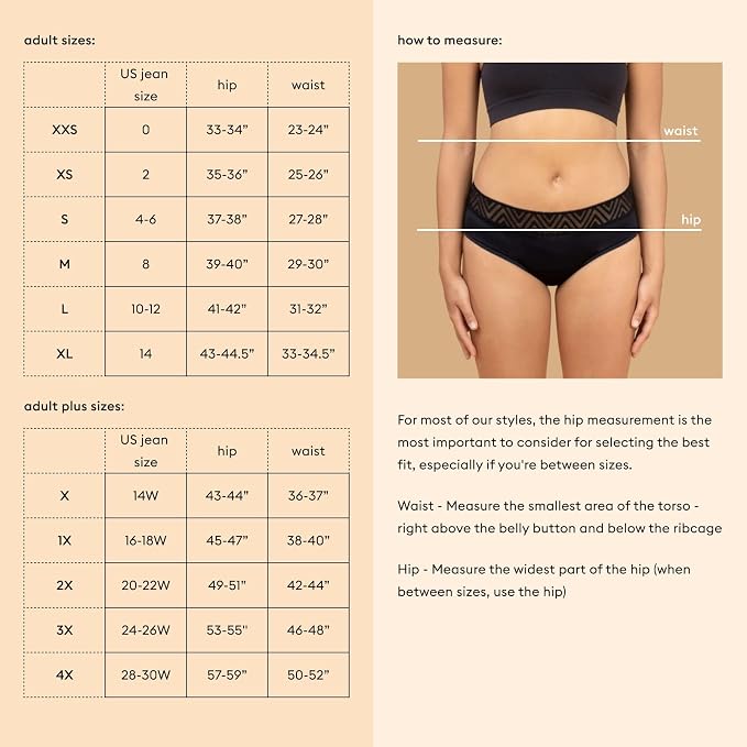 THINX Cheeky Period Underwear for Women, Period Panties, Feminine Care, Menstrual Underwear Holds 1 Tampon, Beige, 3X-Large