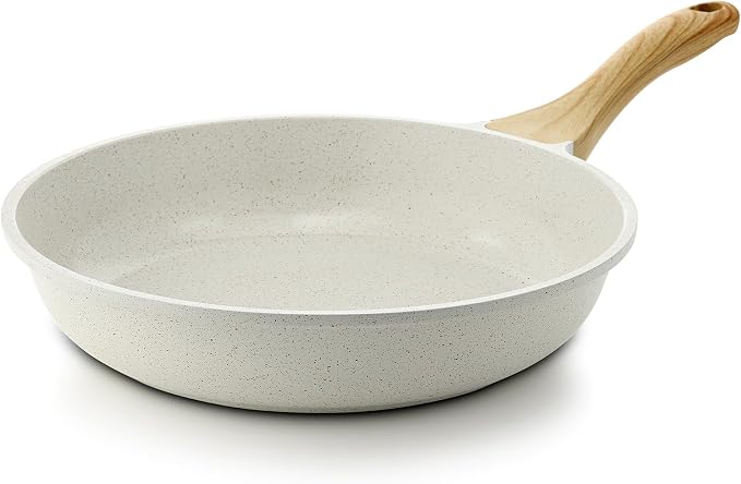 SENSARTE Nonstick Ceramic Frying Pan Skillet, 11 Inch Omelet Pan, Healthy Non Toxic Induction Compatible Egg Pan with Heat Resistant Handle, PTFE and PFAS-Free