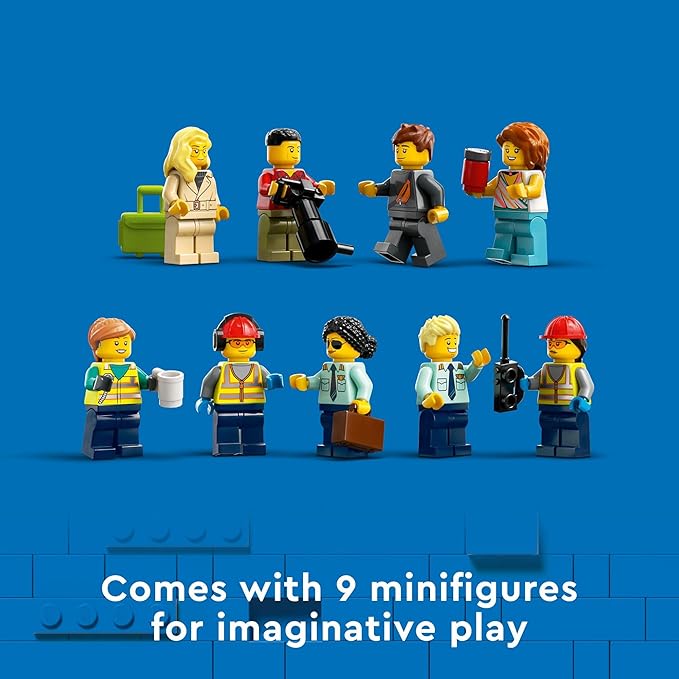 LEGO City Passenger Airplane Toy - Building Set for Boys & Girls, Ages 7+ - Educational Gift for Kids - W/Buildable Vehicle Toys & 9 Minifigures - 60367