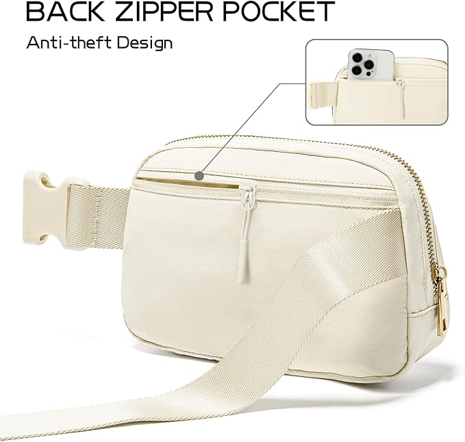 Gitus Personalized Gifts Birthday Gifts for Girls Fanny Pack Cross Body Bags with Initial Letter Preppy Stuff Gifts for Her Girlfriend Wife Sister Friends Mom (Ivory-Z)