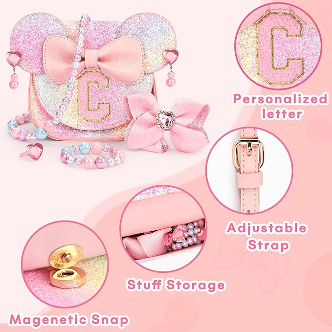 mibasies Toddler Purse Gifts for Girls: 3 Year Old Girl Gifts, Mouse Toys Purse Set