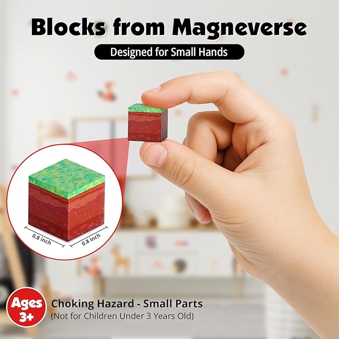 300 PCS 0.8in Magnetic Blocks - Magnet Toys for Kids, Magnetic Building Blocks Cubes, Stacking Magnets, School STEM Toys Birthday Gifts for Boys and Girls Age 3+ Years Old (Theme: Portal)