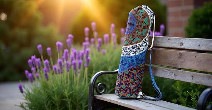 INDIAN CRAFT CASTLE Yoga Mat Bag, Full-Zipper Yoga Mat Carrier with Adjustable Strap, Front & Exterior Phone Pocket, Stylish & Functional Fitness Mat Holder for Women & Men