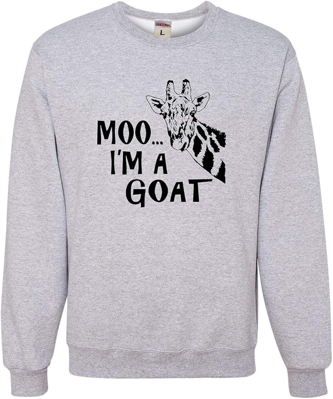 Go All Out Adult Moo I'm A Goat Funny Animal Sweatshirt Crewneck