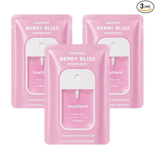 Touchland Hand Sanitizer Spray, Berry Bliss Trio - 3 x 1 FL OZ
