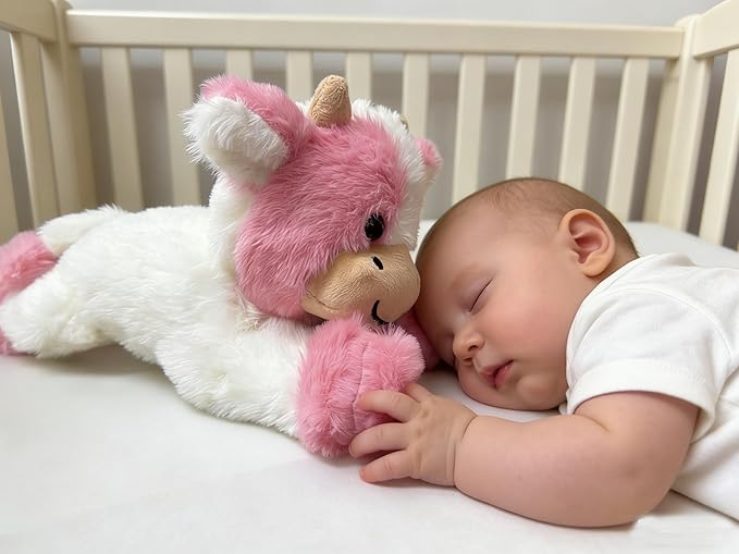 Cute Cow Plush Stuffed Animal Doll Toy 10 inch for Girls Boys (pa Cow Pink)