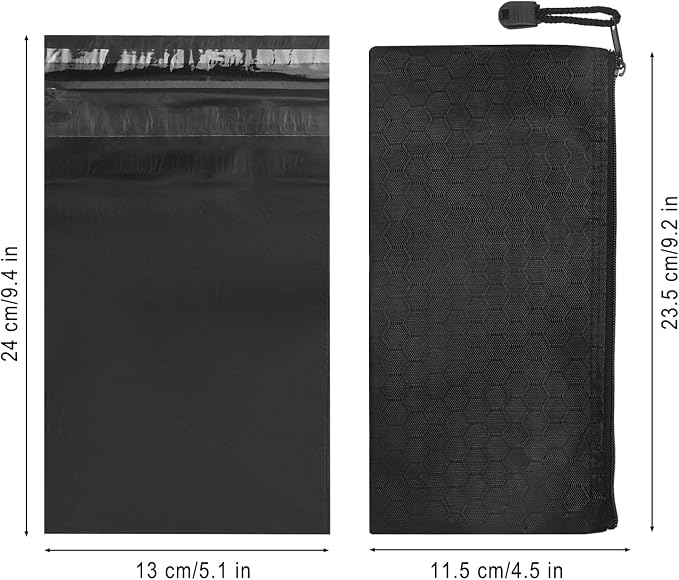 Sanitary Napkin Disposal Bag, Women Personal Disposal Bag, Self Sealing Privacy Protection Sanitary Tampons Bag, Opaque Disposal Sanitary Napkin Bag, 100 Pcs with Zipper Bag 1 Pack(Black)