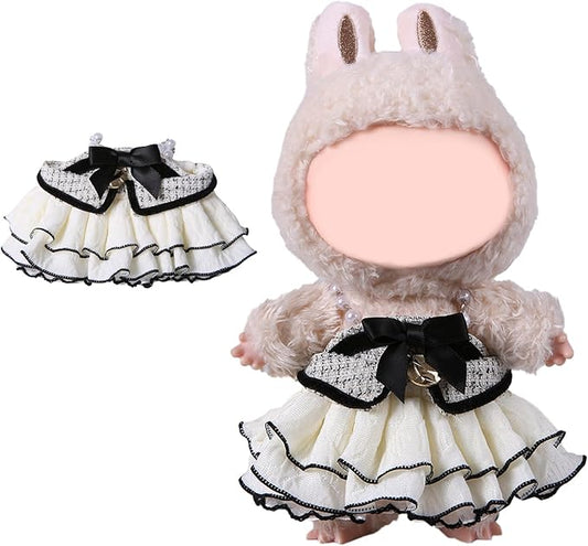 Coolcandy 17cm Doll Clothes, Fashionable Dolls Outfit with Accessories Suit, Stylish Adorable Dolls Clothes Set, Soft Fabric, Detailed Stitching(Doll Not Included)