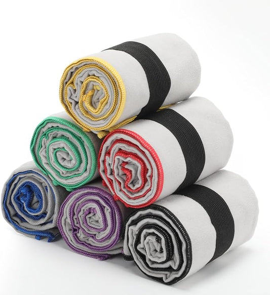 6 Pack Sweat Towels for Workout Quick Dry Microfiber Gym Towel Men Women Fitness Gear for Sports Exercise Tennis Yoga Running Cycling Hiking Towel(6 Pack(Grey))