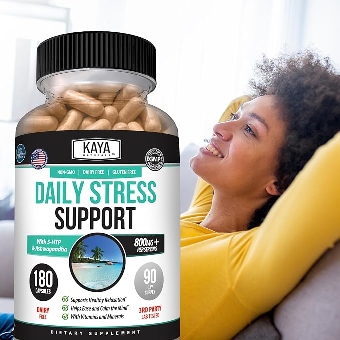Kaya Naturals - Natural Herbal Support Vitamin Supplement are Designed to Help You find Balance and Relaxation in Your Daily Routine - Vitamin Supplement - 180 Capsules