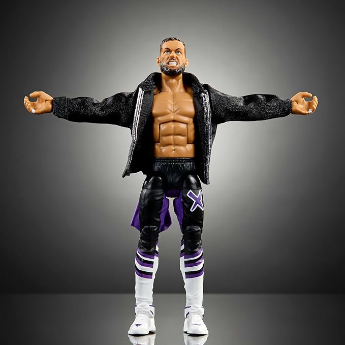 Mattel WWE Elite Action Figure & Accessories, 6-inch Collectible Finn Balor with 25 Articulation Points, Life-Like Look & Swappable Hands