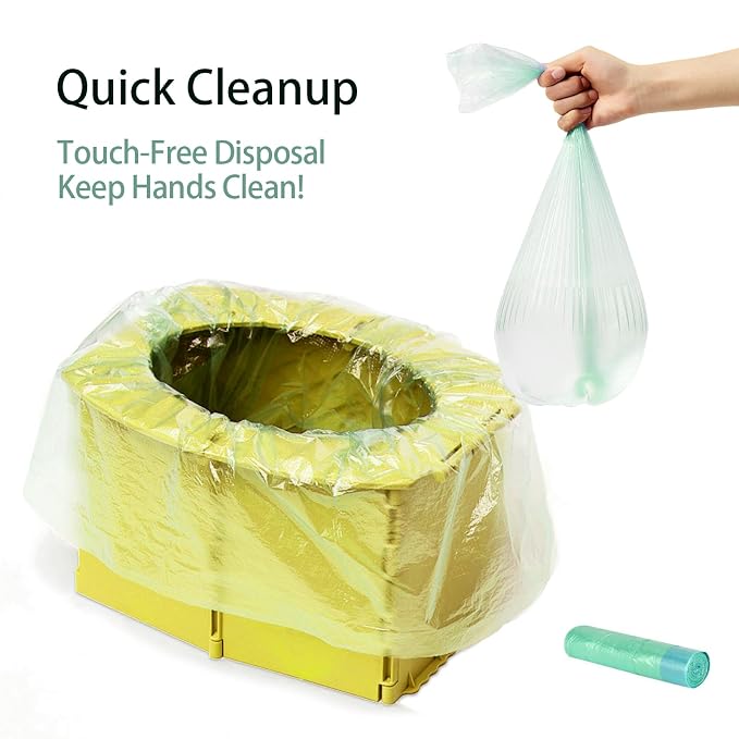 Portable Potty Seat for Toddler Foldable Travel Potty Training Toilet Seat with Cleaning Bags Reusable for Outdoor Camping, Travel, Kids Toddler Travel Potty Seat (Yellow)