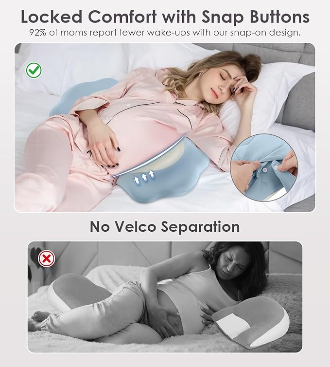 Memory Foam Maternity Pillow for Sleeping, Pregnancy Pillows Support for Back Belly HIPS, Adjustable Travel Wedge Pillow for Pregnant Women, Side Spleeping Pregnant Pillows with Pillowcase