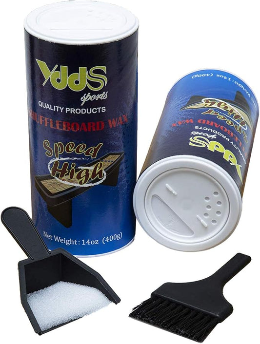 Shuffleboard Sand - Shuffleboard Wax with Mini Dustpan and Mini Brush, 2 Cans(2×14 oz)