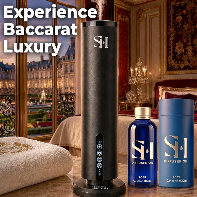 Inspired by Baccarat 5-Star Hotel New York BC07 Hotel Scent Diffuser Oil | 2 Pack of 10.14 Fl Oz (300ml) - Waterless Diffuser Oil Refill & Highly Concentrated Fragrance Oil, Diffuser Oil Scents Luxury