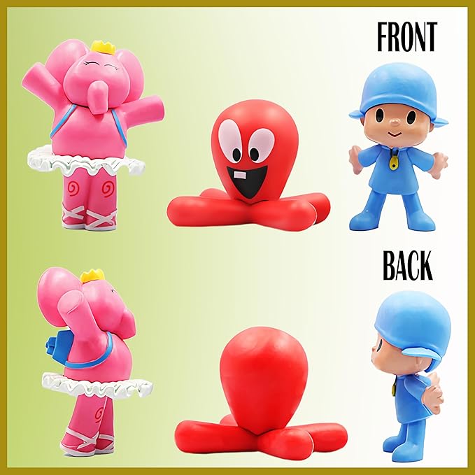 7-Piece Animated Set Featuring Loula and Elly 2.6 Inch PVC Action Figures for Collectors Display and Decor
