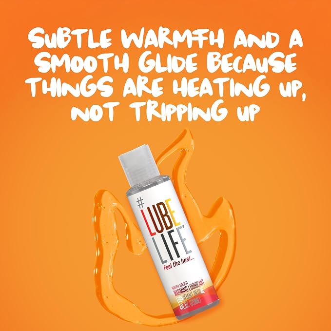 LUBELIFE Water-Based Warming Lubricant, Personal Warming Lube for Men, Women and Couples, Non-Staining, 4 Fl Oz