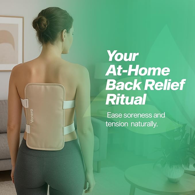Castor Oil Pack wrap for Back – 100% Certified Organic Castor Oil, Reusable Pack Wrap for Back Pain with Soft Cotton & Adjustable Straps