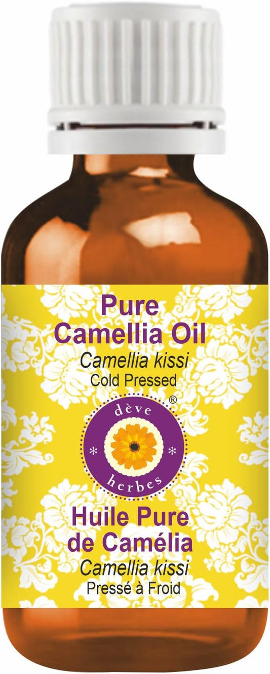 Deve Herbes Pure Camellia Oil (Camellia kissi) Cold Pressed 5ml (0.16 oz)