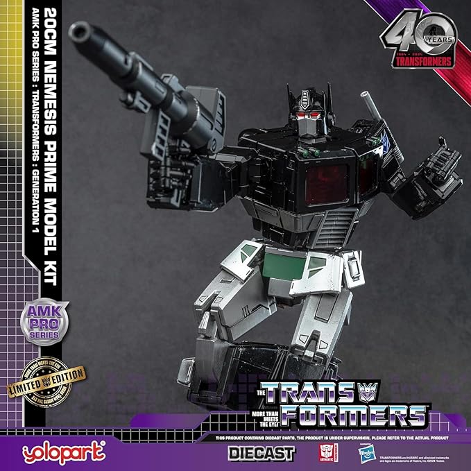 YOLOPARK Transformers G1 Nemesis Prime with Upgraded Weaponry,7.87 Inch Highly Articulated Collectible Transformers Action Figure for Ages 15 and Up,No Converting Transformer Toys