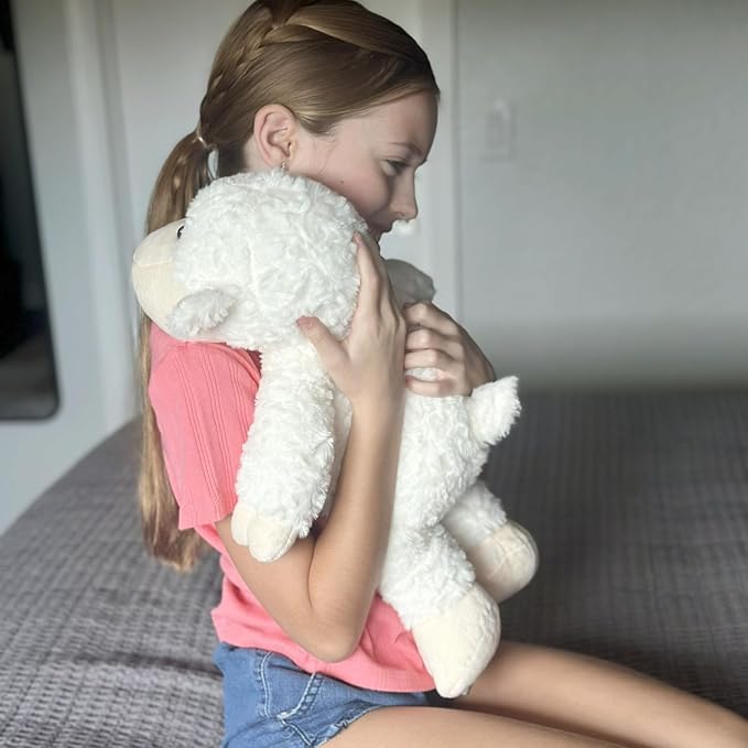 MaoGoLan Sheep Stuffed Animal 22inch Plush Goat for Girls, Cute Lamb Plush Toy Cuddly Stuffed Pillow Gifts for Kids Christmas Valentine's Day Birthday Easter Graduation
