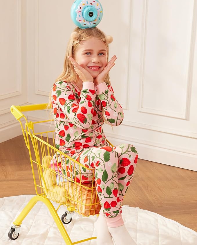 Bamboo Viscose Toddler Girls Kids Pajamas Unicorn Mermaid Pjs Long Sleeve Snug fit 12M-8Y 2pcs Soft Jammies