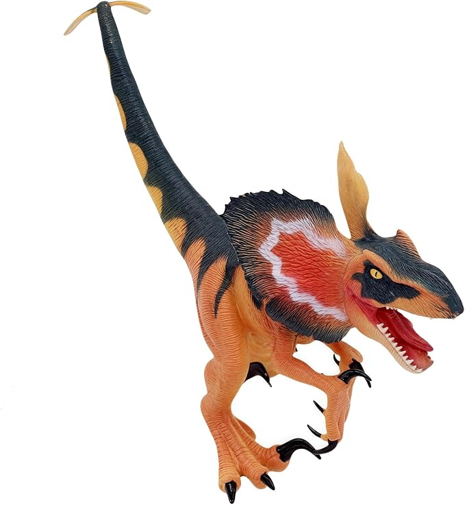 Gemini&Genius Dilophosaurus Dinosaur Toy, Realistic Action Figure, Gift, Stocking Stuffer, Birthday Cake Topper, Family Party Gifts, Room Decoration for Kids