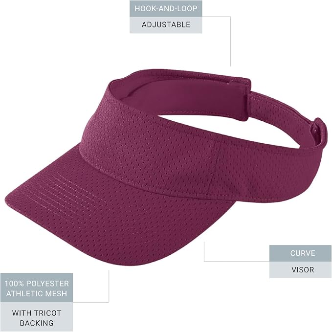 Augusta Sportswear Women's Athletic Mesh Visor - Stylish Sun Hat for Golf, Running, and Outdoor Activities