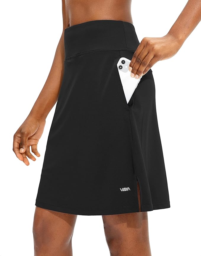 Women's 20" Knee Length Skorts Skirts UPF50+ Athletic Tennis Golf Skirt for Women Casual Summer Skirts