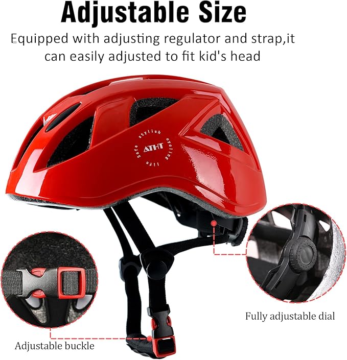 Kids Bike Helmet,2 Sizes Adjustable for Youth Child Boys & Girls Ages 3-5-8-14,Ventilation and Multi-Sport for Bicycle Skate