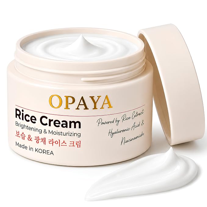 Korean Rice Cream Moisturizer for Face - Hydrating & Brightening Korean Skin Care, Hyaluronic Acid & Niacinamide Facial Moisturizer for Glass Skin, 2.48 fl oz (70 ml)
