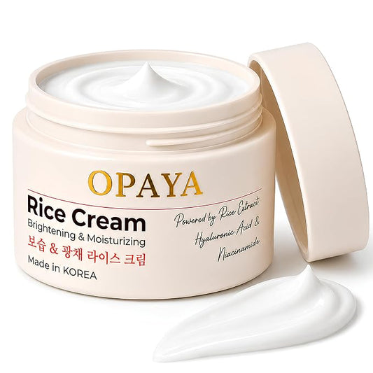 Korean Rice Cream Moisturizer for Face - Hydrating & Brightening Korean Skin Care, Hyaluronic Acid & Niacinamide Facial Moisturizer for Glass Skin, 2.48 fl oz (70 ml)