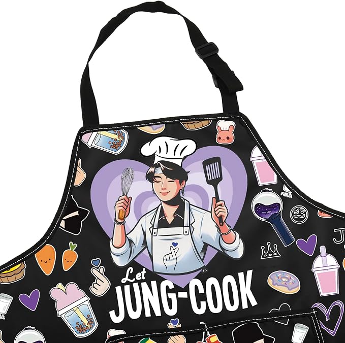 JNIAP Korean Group Kitchen Apron Korean Group Fans Gifts Korean Group Kitchen Gifts Korean Music Lover Gift