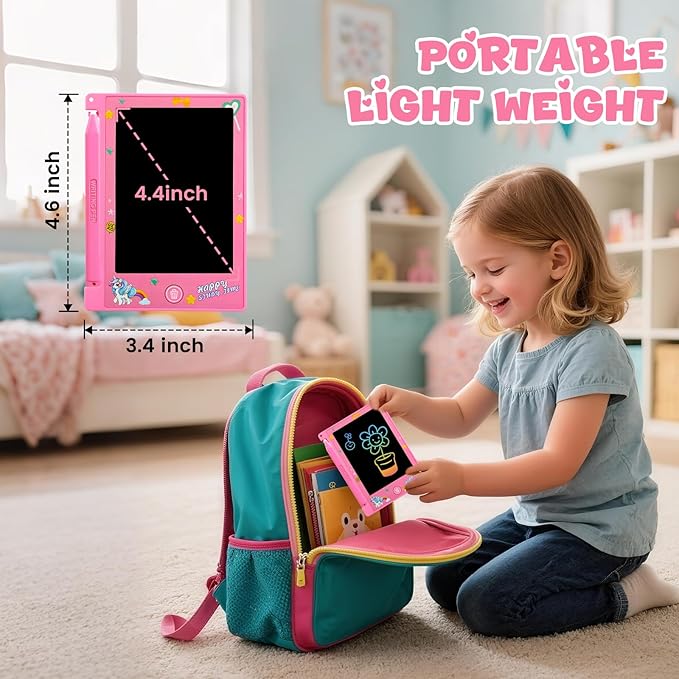 12 Pack 4.4 Inch Mini LCD Writing Tablet for Kids, Erasable and Reusable Toddler Doodle Board, Ideal School or Party Favors Gift for Age 3 Years Old and Above