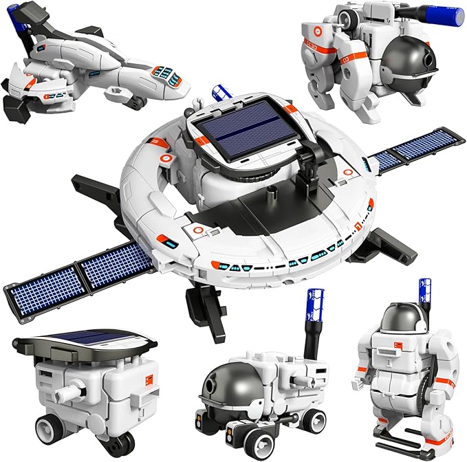 Lucky Doug STEM Projects for Kids Age 8-12, 6-in-1 STEM Solar Robot Kit Space Toys Birthday for Boys Girls Kids Teen 8 9 10 11 12 13 Years Old, Science Kits for Boys