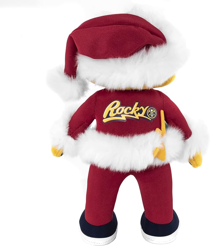 Bleacher Creatures Denver Nuggets Santa Rocky 10" Plush Figure- A X-Mas Mascot for Play or Display