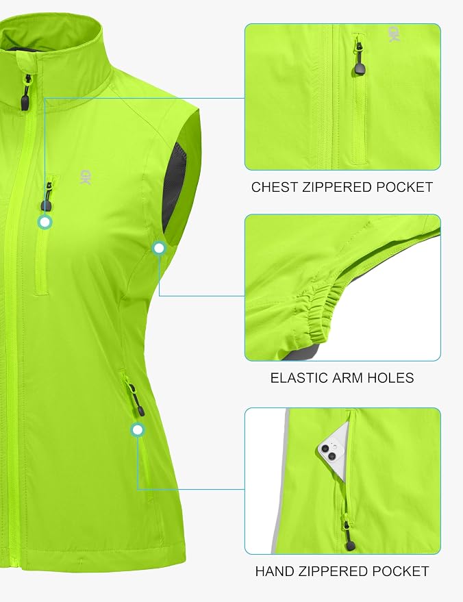 Little Donkey Andy Women's Lightweight Quick Dry Vest Windproof Summer Vest | Stretch Quick Dry Material, Windproof Breathable Vest, Cooling Effect Summer Outerwear, Running Cycling Golf Tennis Hiking