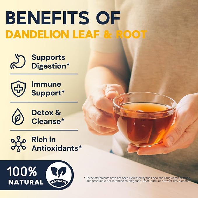 Dandelion Leaf & Root Herbal Tea - Caffeine Free,120 Teabags