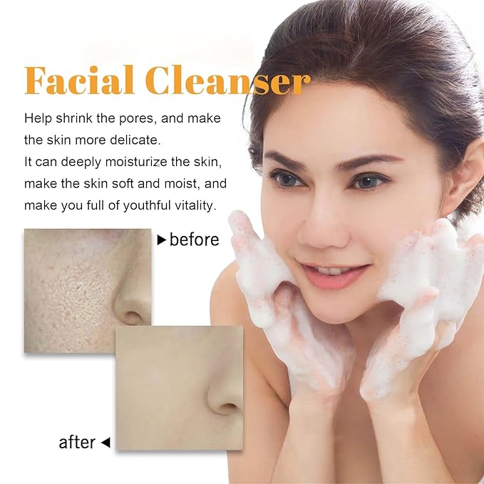 Turmeric Face Wash with Brush, Turmeric Foaming Facial Cleanser for All Skin, 3.38 Fl Oz/pcs